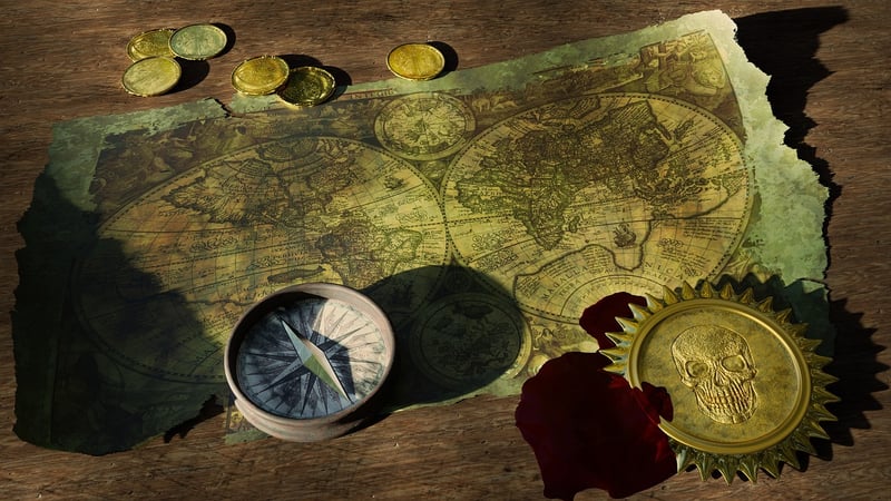 Map and compass for travel planning